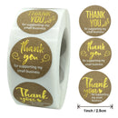 Thank You Stickers Labels Seals Thank You for Supporting My Small Business Stickers Roll Round Kraft Pink Black Labels For Shop