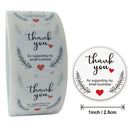 Thank You Stickers Labels Seals Thank You for Supporting My Small Business Stickers Roll Round Kraft Pink Black Labels For Shop