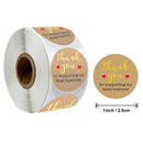 Thank You Stickers Labels Seals Thank You for Supporting My Small Business Stickers Roll Round Kraft Pink Black Labels For Shop