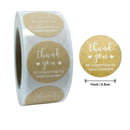 Thank You Stickers Labels Seals Thank You for Supporting My Small Business Stickers Roll Round Kraft Pink Black Labels For Shop