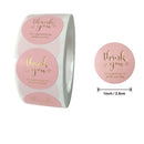 Thank You Stickers Labels Seals Thank You for Supporting My Small Business Stickers Roll Round Kraft Pink Black Labels For Shop