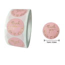 Thank You Stickers Labels Seals Thank You for Supporting My Small Business Stickers Roll Round Kraft Pink Black Labels For Shop