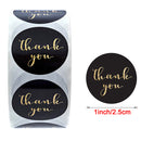Thank You Stickers Labels Seals Thank You for Supporting My Small Business Stickers Roll Round Kraft Pink Black Labels For Shop