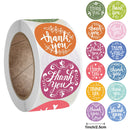 Thank You Stickers Labels Seals Thank You for Supporting My Small Business Stickers Roll Round Kraft Pink Black Labels For Shop