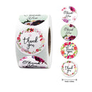 Thank You Stickers Labels Seals Thank You for Supporting My Small Business Stickers Roll Round Kraft Pink Black Labels For Shop