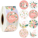 Thank You Stickers Labels Seals Thank You for Supporting My Small Business Stickers Roll Round Kraft Pink Black Labels For Shop