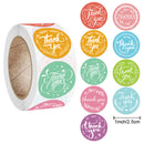 Thank You Stickers Labels Seals Thank You for Supporting My Small Business Stickers Roll Round Kraft Pink Black Labels For Shop