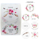 Thank You Stickers Labels Seals Thank You for Supporting My Small Business Stickers Roll Round Kraft Pink Black Labels For Shop
