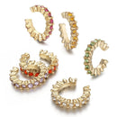 2020 New Fashion Pearl Ear Cuff Bohemia Stackable C Shaped CZ Rhinestone Small Earcuffs Clip Earrings for Women Wedding Jewelry