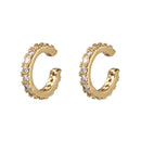 2020 New Fashion Pearl Ear Cuff Bohemia Stackable C Shaped CZ Rhinestone Small Earcuffs Clip Earrings for Women Wedding Jewelry