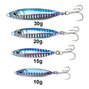 10/15/20/30g jig Shone Hard Bait Fishing Feather Metal jigger Lure Accessories Colorful Crankbait Minnow Sinking Spinning Baits