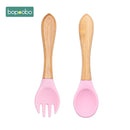 2pc Baby Silicone Spoon Feeding Set Kid Dishes Toddlers Infant Feeding Accessories Spoon Silicone Tableware Children's Goods