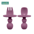 2pc Baby Silicone Spoon Feeding Set Kid Dishes Toddlers Infant Feeding Accessories Spoon Silicone Tableware Children's Goods