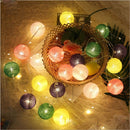 20 LED Cotton Ball Garland String Lights Christmas Fairy Lighting Strings for Outdoor Holiday Wedding Xmas Party Home Decoration