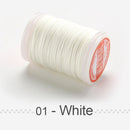 0.4 0.5 0.6mm Round Waxed Thread Polyester Cord Wax Coated Strings for Braided Bracelets DIY Accessories or Leather Craft Sewing
