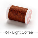0.4 0.5 0.6mm Round Waxed Thread Polyester Cord Wax Coated Strings for Braided Bracelets DIY Accessories or Leather Craft Sewing