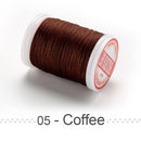 0.4 0.5 0.6mm Round Waxed Thread Polyester Cord Wax Coated Strings for Braided Bracelets DIY Accessories or Leather Craft Sewing