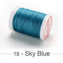 0.4 0.5 0.6mm Round Waxed Thread Polyester Cord Wax Coated Strings for Braided Bracelets DIY Accessories or Leather Craft Sewing