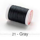 0.4 0.5 0.6mm Round Waxed Thread Polyester Cord Wax Coated Strings for Braided Bracelets DIY Accessories or Leather Craft Sewing