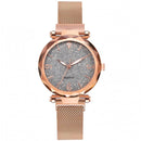 Rose Gold Women Watch 2021 Top Brand Luxury Magnetic Starry Sky Lady Wrist Watch Mesh Female Clock For Dropship relogio feminino