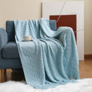 Inya Throw Blanket Textured Solid Soft Sofa Couch Cover Decorative Knitted Blanket Weighted Knit Blanket