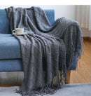 Inya Throw Blanket Textured Solid Soft Sofa Couch Cover Decorative Knitted Blanket Weighted Knit Blanket