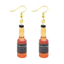 30 Style Cute Bottle Earrings Girls Women Dangle Jewelry Gift Lovely Cola Vodka Whisky Beer Red Wine New Interesting Fashion