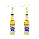 30 Style Cute Bottle Earrings Girls Women Dangle Jewelry Gift Lovely Cola Vodka Whisky Beer Red Wine New Interesting Fashion