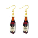 30 Style Cute Bottle Earrings Girls Women Dangle Jewelry Gift Lovely Cola Vodka Whisky Beer Red Wine New Interesting Fashion