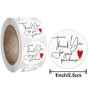 Thank You Stickers Labels Seals Thank You for Supporting My Small Business Stickers Roll Round Kraft Pink Black Labels For Shop