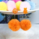 1Pair Stud Earring Multicolours Gummy Bear  Resin Candy Charms With Ball  Fashion Jewelry Gift