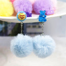 1Pair Stud Earring Multicolours Gummy Bear  Resin Candy Charms With Ball  Fashion Jewelry Gift