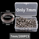 200pcs Stainless Steel Split Ring Assorted Fishing Tackle Fishing Rings for Blank Lures Crankbait Hard Bait fishing accessoies