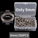 200pcs Stainless Steel Split Ring Assorted Fishing Tackle Fishing Rings for Blank Lures Crankbait Hard Bait fishing accessoies