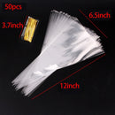 20/50pcs Rabbit Gift Bags Cones Transprant Plastic Bag Carrot Candy Bags Kids Birthday Party Decoration Easter Party Decorations