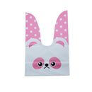 20/50pcs Rabbit Gift Bags Cones Transprant Plastic Bag Carrot Candy Bags Kids Birthday Party Decoration Easter Party Decorations