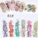6 Grids/Pack Beauty Color-changing Abalone Natural Sea Shell Fragments Texture Nail Art Flakes Decoration Slice DIY Manicure AB
