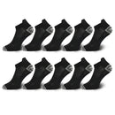 10 Pairs Mens Ankle Socks Athletic Cushioned Cotton Sports Socks Breathable Low Cut Tab With Arch Support Mesh Casual Short Sock