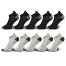 10 Pairs Mens Ankle Socks Athletic Cushioned Cotton Sports Socks Breathable Low Cut Tab With Arch Support Mesh Casual Short Sock