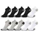 10 Pairs Mens Ankle Socks Athletic Cushioned Cotton Sports Socks Breathable Low Cut Tab With Arch Support Mesh Casual Short Sock