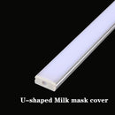 2-30pcs/lot LED aluminum profile U Style 0.5M for 5050 5630 led strip,milky/transparent cover for aluminum channel