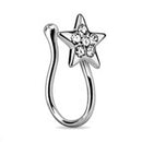 1Piece Stainless Steel Heart Clip On Nose Ring Star Fake Nose Piercing Clip On Cross Nose Clip Fake Jewelry Faux Piercing Nez