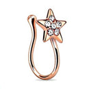 1Piece Stainless Steel Heart Clip On Nose Ring Star Fake Nose Piercing Clip On Cross Nose Clip Fake Jewelry Faux Piercing Nez