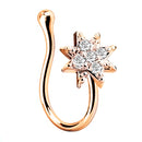 1Piece Stainless Steel Heart Clip On Nose Ring Star Fake Nose Piercing Clip On Cross Nose Clip Fake Jewelry Faux Piercing Nez