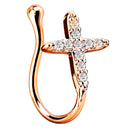 1Piece Stainless Steel Heart Clip On Nose Ring Star Fake Nose Piercing Clip On Cross Nose Clip Fake Jewelry Faux Piercing Nez