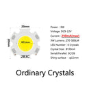20pcs a Lot High Power LED COB Light Bulb 20mm 3W 5W 7W 10W Use 250mA/300mA LED Source Chip Light Lamp SpotLight Downlight Lamps