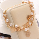 2020 New Woman Bracelets Mulitlayer Gold Color Chain Heart Bracelets & Bangles Charm Bracelets For Women Crystal Bracelets