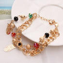 2020 New Woman Bracelets Mulitlayer Gold Color Chain Heart Bracelets & Bangles Charm Bracelets For Women Crystal Bracelets