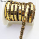 1 yard silver gold glass rhinestone hot fix tape ribbon crystal rhinestone decoration iron on shoes clothing accessories TR047