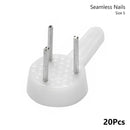 20PCS White Painting Photo Plastic Invisibl Nail Plastic Hanging Hanger Home Decor Wall Hooks Mount Picture Frame Seamless Nail